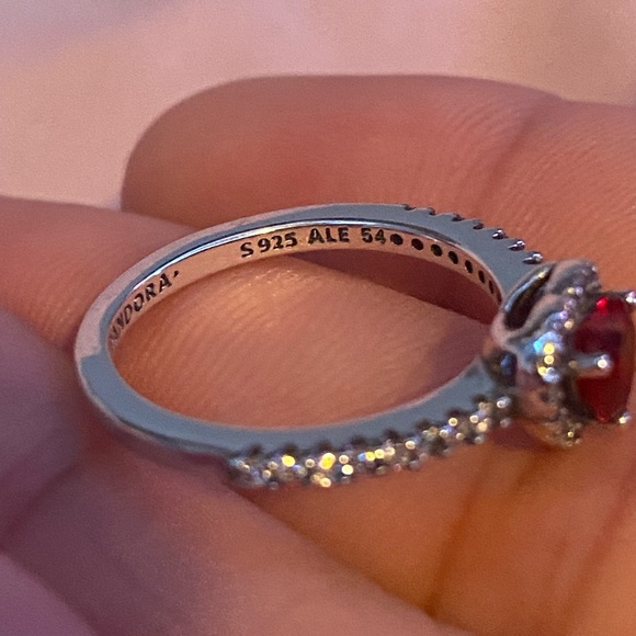 Pandora Elevated Red Heart Ring - Picture 3 of 3